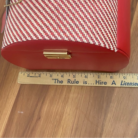 Vintage ALFRED Design Keepsake Red Genuine Leather Organizer Jewelry Case Bag - Picture 13 of 16